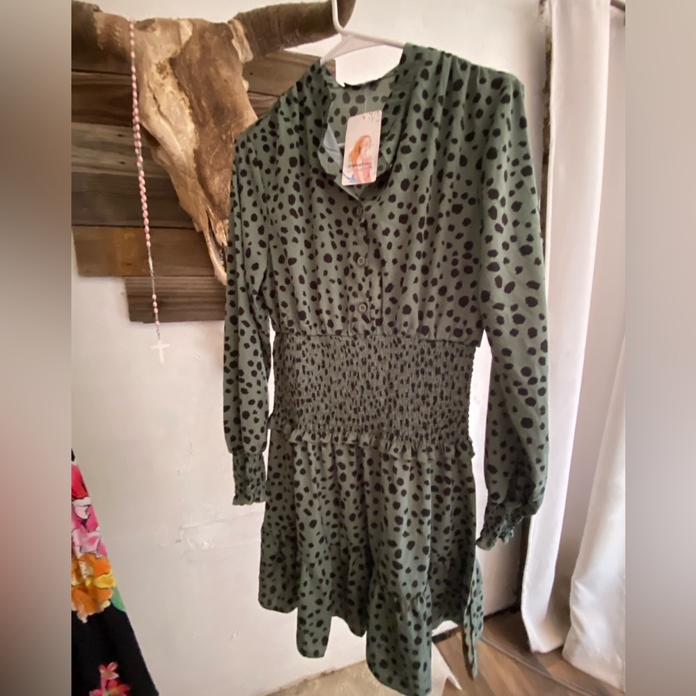 PRETTYGARDEN Women's Casual Long Sleeve ‘23 Dress Floral Boho Elastic Waist